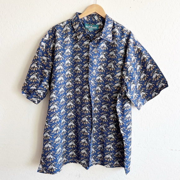 Vintage Big Dogs Who’s Your Daddy Button Down Short Sleeve - Picture 2 of 5